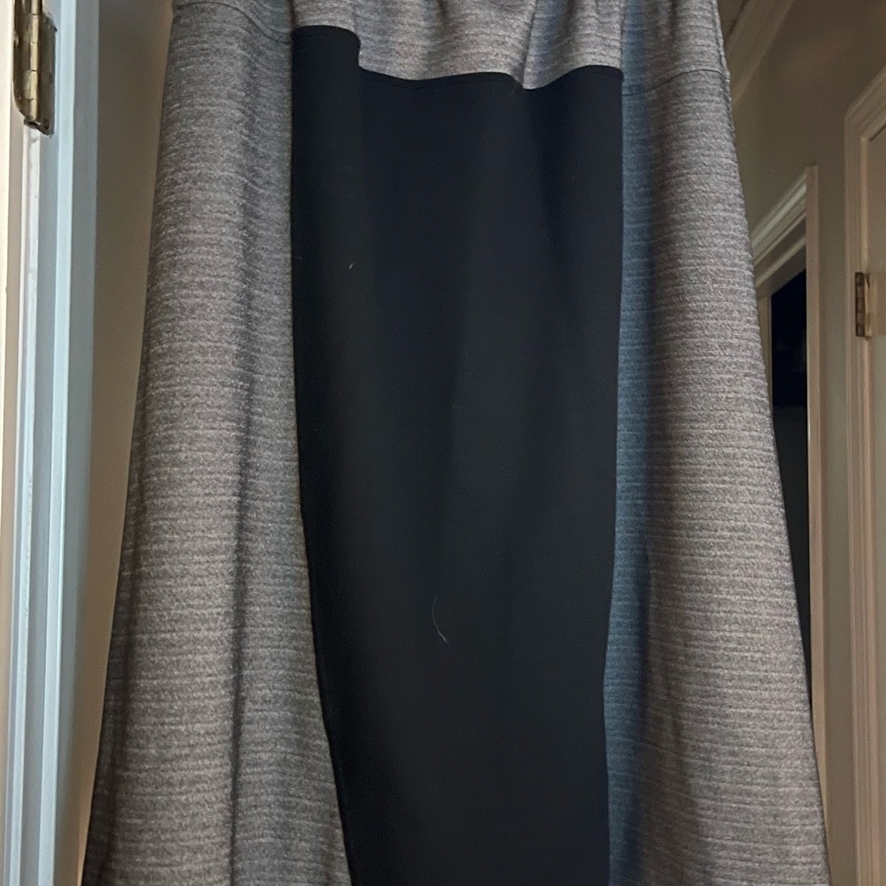 Black and Gray Drop Crotch Pants with Pocket - Picture 4 of 4